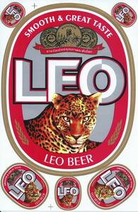 * free shipping Via LEO Leo sticker set rio Thai beer pirusna- Rugger bn low to yellowtail .wa Lee ho p Karl s bar gTS-113