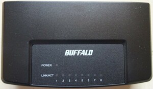 【中古】BUFFALO　バッファロー　スイッチングハブ　LSW3-TX-8EP/BK　動作確認済み　2022100204