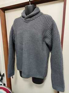 Jelado ジェラード ジョングラッコー john glockow　Seamans Shawl Sweater タートルニット グレー ニットセーター サイズM 