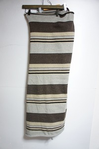  beautiful goods regular 15AW kolor color large size border stole muffler 15WCM-A03203 tea F genuine article 302L