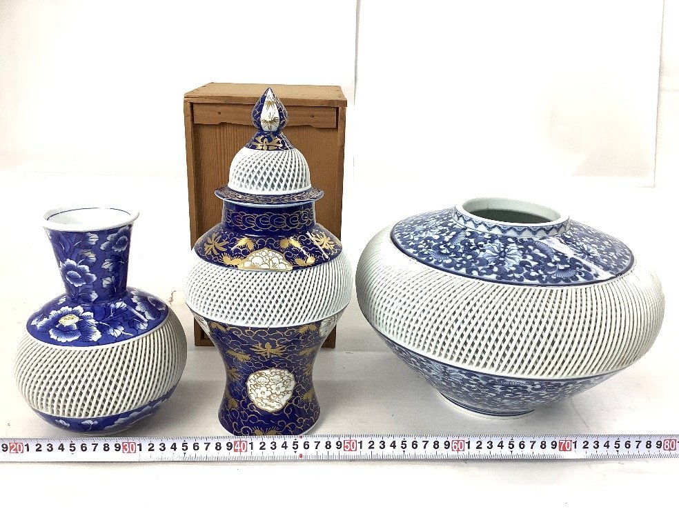 ヤフオク! -有田焼 琴峰の中古品・新品・未使用品一覧 純正特注品 0525 有田焼 琴峰窯 透かし 波佐見焼 花瓶 陶芸
