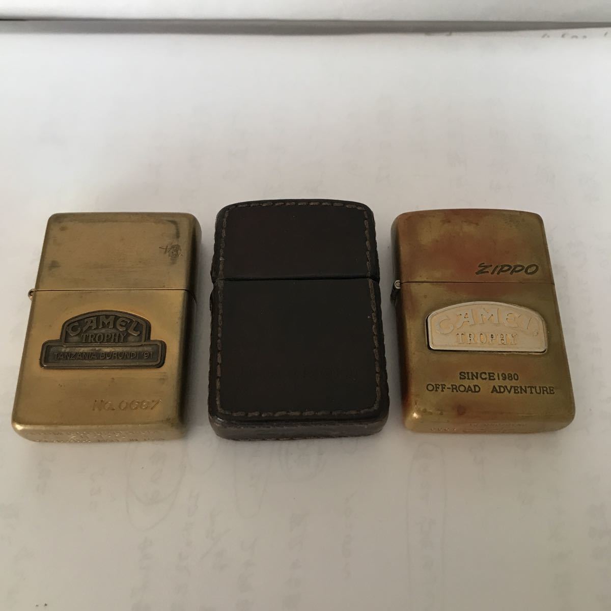 価格変更 zippo camel trophy 革巻きメタル貼り1996年レア物