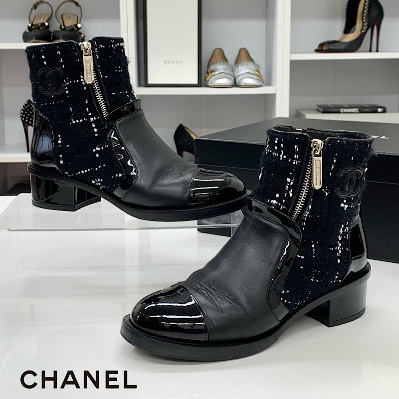 Jennie❤️様 専用シャネル CHANEL アンクルパールブーツ サイズ37 靴