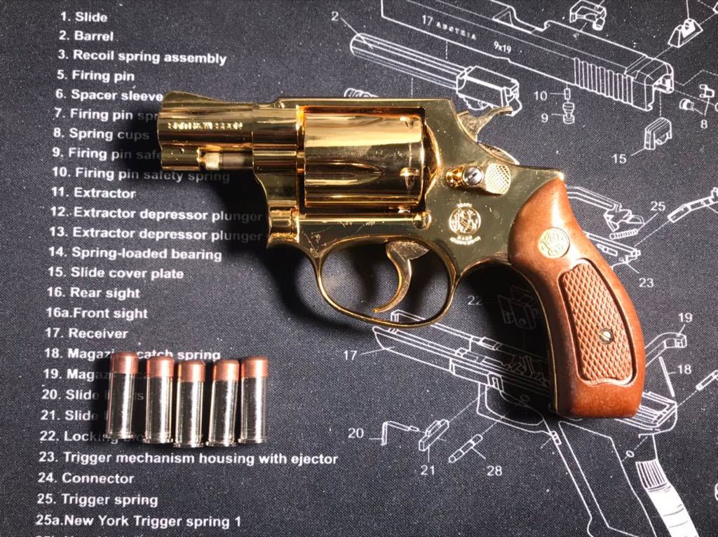 即納高品質 ヤフオク! S&W M36 チーフスペシャル 金メッキ仕上げ