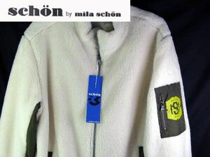 AW/50-XL/\29,700(税込)⇒SCHON by (mila schon)■フリース素材/ZIP-UPブルゾン/wh