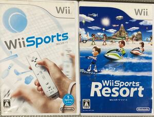 ◆中古美品◆ Wii スポーツ ／Wiiスポーツリゾート／２種セット