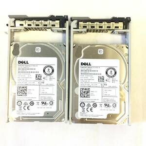 S4102099 DELL SAS 12Gbps 7.2K 2.5インチ 2TB HDD 2点【中古動作品】