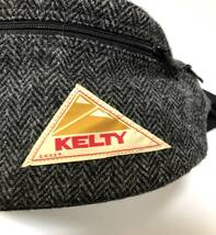 KELTY × フリークスストア × ハリスツイード コラボ 限定 ケルティ ボディバッグ ウエストバッグ ブラック 黒 221052 ショルダーバッグ_画像4