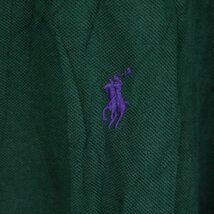 ポロ・ラルフローレン 長袖ポロシャツ カスタムフィット ポニー刺繍 アメリカ買付古着 メンズ XLサイズ グリーン POLO RALPH LAUREN_画像6
