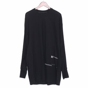 未使用 JULIUS 19AW GATAER SEAMED LONG SLEEVE SHIRT サイズ2 ブラック 677CPM17 ユリウス 長袖Tシャツ ロングスリーブカットソー