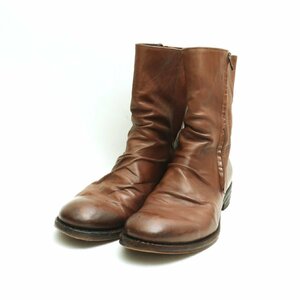 ILLEI サイドジップブーツ サイズ41 ブラウン イレイ side zip boots