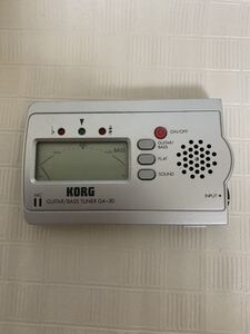 KORG GUITAR/BASS TUNER GA-30/ Korg guitar base tuner GA-30/ body only / electrification only verification / part removing for / musical instruments for /USED/ small scratch etc. passing of years 