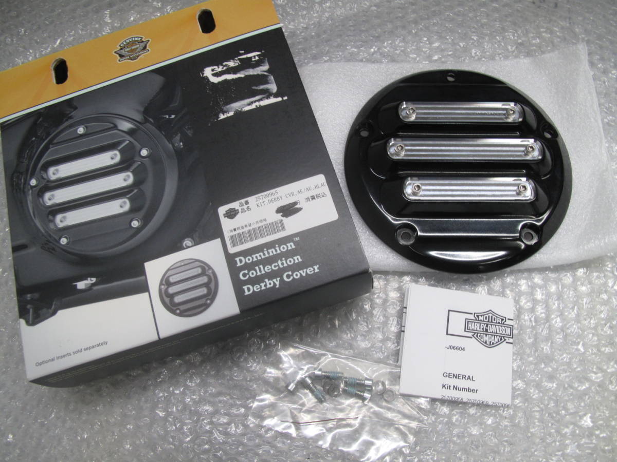 H-D純正OP ドミニオン ブラック ダービーカバー 5穴 検 M8 ソフテイル FXLRS FXDRS FLSB FXBB FXBRS FLFBS FLDE FLST FLSL FLHCS FXLR