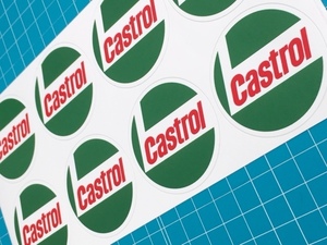 特価 即納 送料無料 Castrol カストロール 50mm 8枚セット ステッカー シール 海外 NO,8