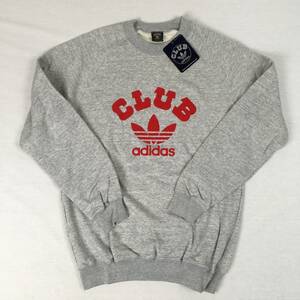 [80s/ новый товар ]CLUB adidas Club Adidas ACB-254 тренировочный футболка flocky принт Logo серый / красный L размер Descente производства 