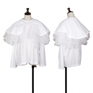 Comme des Garcons COMME des GARCONS mesh cape do King design cut and sewn white XS [ lady's ]