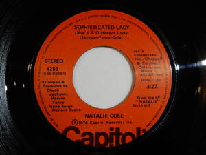 Natalie Cole Sophisticated Lady (She's A Different Lady) Capitol US 4259 200676 SOUL ソウル レコード 7インチ 45