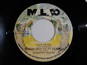 Dorothy Moore Talk To Me / Every Beat Of My Heart Malaco US M 2062 200691 SOUL ソウル レコード 7インチ 45