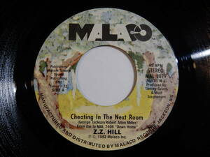 Z.Z. Hill Cheating In The Next Room / Right Arm For Your Love Malaco US MAL 2079 200845 SOUL ソウル レコード 7インチ 45