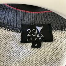 23区SPORT ニジュウサンク スポーツ メンズ ロゴ刺繍入りトレーナー オンワード樫山 美品 size 2_画像7