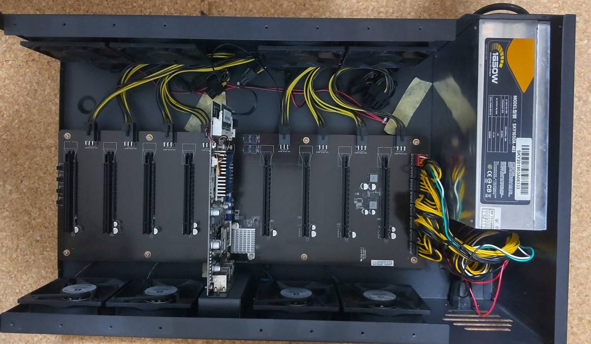 セットアップ マイニングリグ一式 240MH/s RTX3060x5台 PCパーツ セットアップ マイニングリグ一式 240MH/s RTX3060x5台 PCパーツ