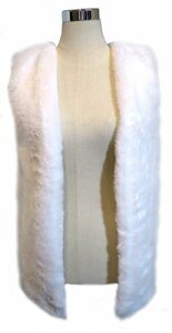  new goods lady's fur the best fake fur 21135 WHITE white gilet fur fnwali pretty warm matagi Celeb piling put on Layered 