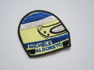 ビンテージ ヘルメット F1 バイク MICHELE ALBORETO ミケーレ・アルボレート レーシングドライバー ワッペン/自動車 ルマン F1 162