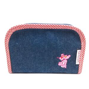  Pink Panther [Pink Panther] Denim pouch mirror attaching 