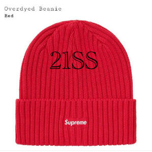 supreme 21ss overdyed beanie オーバーダイド ニットキャップ small box red