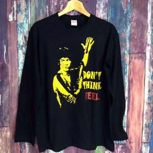 送込　ブルースリー　Don't think! Feel　ロンT 長袖Tシャツ 黒 Mサイズ