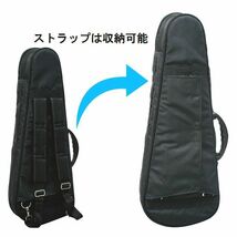 【E】KIKUTANI★テナーウクレレ用ギグバッグ★リュック式★ウクレレギグバッグ★厚さ20mmクッション★ウクレレケース★ブラック★KO-T BLK_画像5