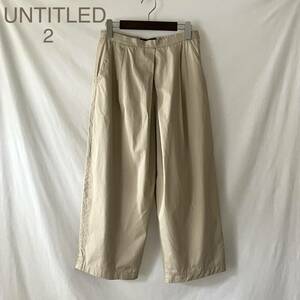 # UNTITLED Untitled # cotton pants chino relax # 2 # lady's slacks beige # / TOMMOROWLAND journal 