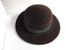 MOSCHINO　モスキーノ　ソフト帽　ハット　ハート型ゴールド金具　茶色　ブラウン　毛100％　ウール　milano　美しい帽子_画像5