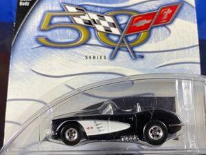 ホットウィール HOTWHEELS 100％ 50th CORVETTE 58 CORVETTE ROADSTER コルベット Real Riders 若干日焼け