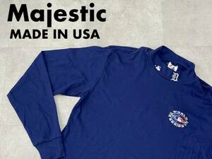 ☆送料無料☆ Majestic マジェスティック USA直輸入 古着 長袖 MLB ハイネック ワールドシリーズ デトロイトタイガース Tシャツ アメリカ製