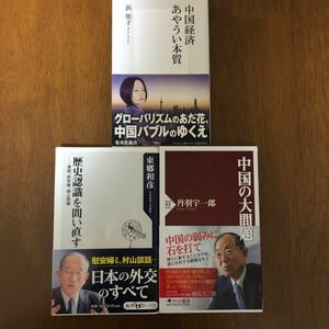 新書3 冊セット「歴史認識を問い直す　靖国、慰安婦、領土問題 」「中国の大問題」「中国経済あやうい本質」