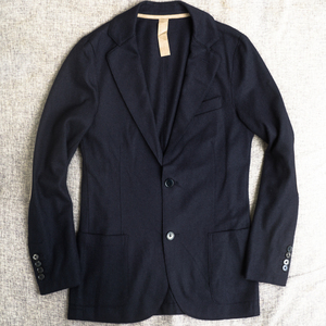  Italy made * eleventy flannel wool jersey - jacket 44 navy including carriage men's eleven ti wool alcantara suede 