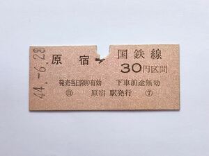 【希少品セール】国鉄 暫定金額式乗車券(原宿→30円区間) 原宿駅発行 7337