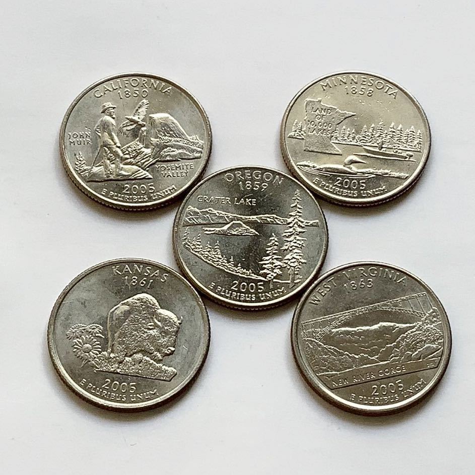 2022高い素材 アメリカ 25セント銀貨 ウエスト・ヴァージニア州 2005-S ...