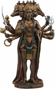 パンチャムキ・ハヌマーン像 高さ 約24.8ｃｍ 五面猿 ヒンズー教神 装飾置物 彫像 彫刻 プレゼント 贈り物（輸入品