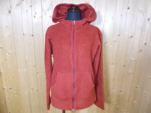 e666◆patagonia ZIP フリースフーディ◆レディースM ブラウン茶色系 パタゴニア フリース ジップパーカー 25110F0 4J