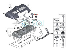 BMW E84 X1 E83 F25 X3 E70 X5 E71 X6 エンジンオイル フィラーキャップ 2.5si 3.0i 3.0si 25iX 28iX 35iX 11127560482 出荷締切18時_画像2