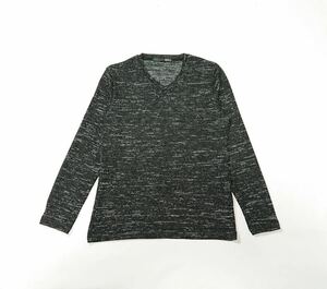 (未使用) mossimo モッシモ // 長袖 Vネック ニット セーター 薄手 (杢黒系) サイズ M