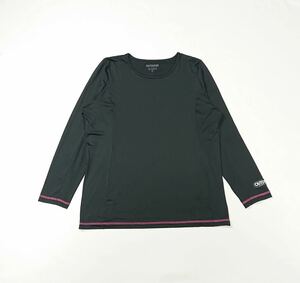 (レディース) OUTDOOR PRODUCTS // 長袖 ストレッチ Tシャツ (黒) 大きいサイズ 4L