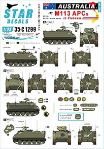 スターデカール 1/35 ベトナム戦争 ベトナムでのオーストラリア軍 2 M113APC/M113A1/M125A1自走迫撃砲 プラモデル用デカール