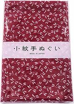 Miyamoto-Towel 日本製 手ぬぐい 小紋 和柄 泉紅梅 33×90cm とんぼ (臙脂) 33471_画像1