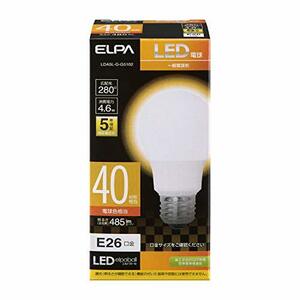 エルパ (ELPA) LED電球A形広配光 E26 電球色相当 屋内用 LDA5L-G-G5102