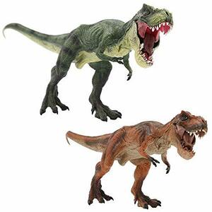 2種セット 恐竜 ティラノサウルス リアル 口開閉 30cm 模型 フィギア おもちゃ
