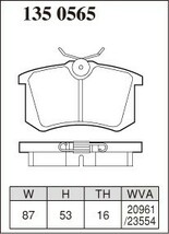 ディクセル ブレーキパッド プレミアムタイプ リア用 シトロエン C4(B5) ハッチバック/クーペ VTR B5NFU H17.6～H21.1 1.6L TRW・LUCAS_画像2