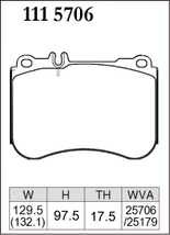 ディクセル ブレーキパッド プレミアムタイプ フロント ベンツ Sクラス(W222) S550 ロング 222182 222182C H25.10～H29.8 op.AMGライン含む_画像2